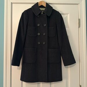 JCrew Peacoat Black Grey